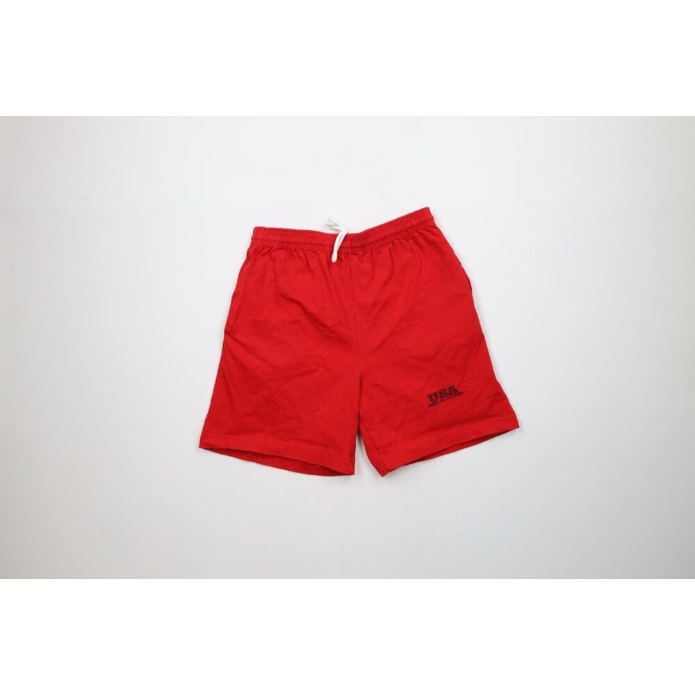Vintage 90s Riddell Football Mens Medium Spell Out Above Knee Shorts Cotton USA